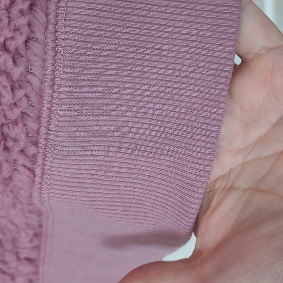 Sonoma Mauve Soft Cozy Sherpa Fleece LS Pullover Henley Hoodie NWT - Picture 8 of 11